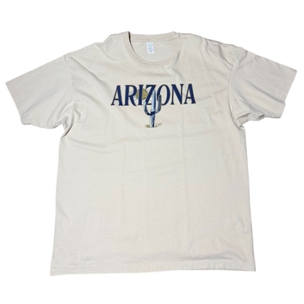 Vintage 90s Arizona State USA Cactus Desert Nature Grand Canyon Graphic T-Shirt